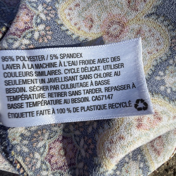 Xhilaration Dress Medium Abstract Faux Wrap Neck Babydoll Boho Cottagecore Farm - Picture 11 of 15